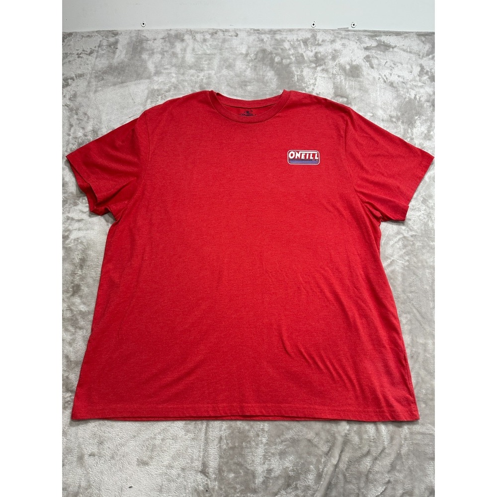 O'Neill T-Shirt Mens Size XXL 2XL Red Short Sleeve Crew Neck Surf Skate EUC